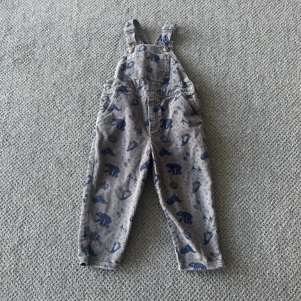 Vintage Rainbow Tag Gymboree 1990's Overalls: Toddler Medium. Bears, Seals, 2/3‎